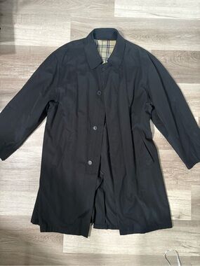 Men's Bugatti Classic Black Overcoat - Timeless Trench Style